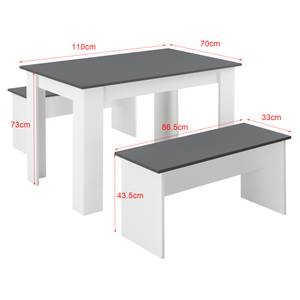 Set Table et 2 Bancs Hokksund Multicolore