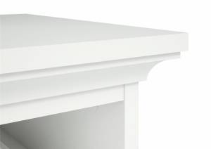 Nachttisch Venedig Weiß - Holz teilmassiv - 44 x 59 x 40 cm