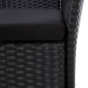 Garten-Essgruppe (7-teilig) 3001262-2 Schwarz - Kunststoff - Polyrattan - 90 x 75 x 150 cm