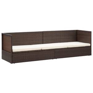 Gartenbett 3006097 Braun - Kunststoff - Polyrattan - 60 x 58 x 200 cm