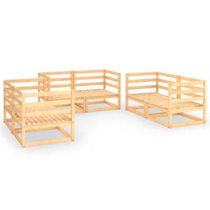 Garten-Lounge-Set Braun - Massivholz - Holzart/Dekor - 70 x 67 x 70 cm