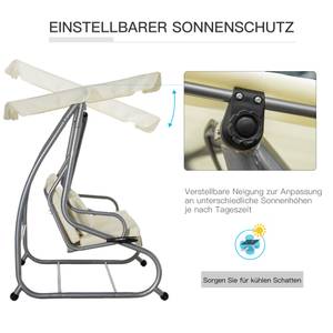 Hollywoodschaukel 3-Sitzer 84A-051BG Beige