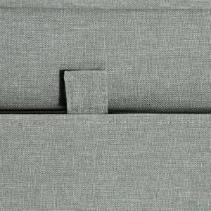 Sitzhocker mit Klappe Grau - Holzwerkstoff - Kunststoff - Textil - 38 x 38 x 38 cm