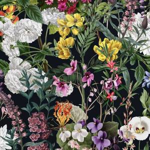 Tapete Botanische Blumen Pink - Papier - 200 x 250 x 1 cm