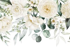 Papier peint Fleurs Feuilles 180 x 120 x 120 cm