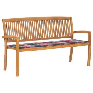 Banc 3007896-2 Noir - Rouge - Bois massif - Bois/Imitation - 159 x 90 x 57 cm