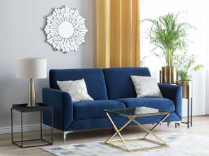 3-Sitzer Sofa FENES Blau - Marineblau - Silber