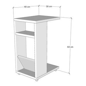 Rollbarer Beistelltisch Beiarn Braun