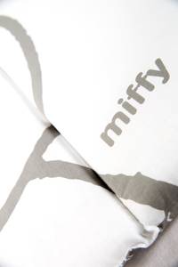 Wickelauflage Miffy Mischgewebe - Grau / Weiß