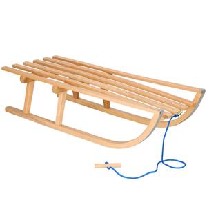 Holzschlitten mit Zugseil 89cmBuchenholz Braun - Massivholz - 35 x 22 x 89 cm