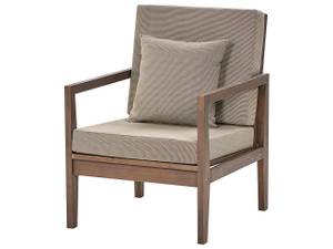 Set de jardin PATAJA Beige - Chêne foncé - Taupe - 74 x 181 cm