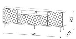 Fernsehtisch DIUNA 193x40x60 Schwarz - Graphit