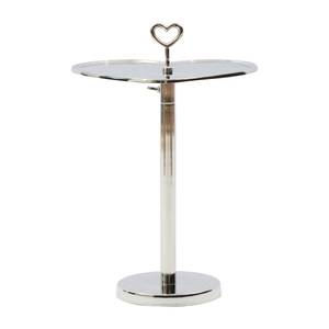 Beistelltisch Lovely Heart Silber - Metall - 35 x 50 x 40 cm