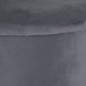 Hocker mit Stauraum aus Samt Braun - Grau - Holzwerkstoff - Textil - 30 x 36 x 30 cm