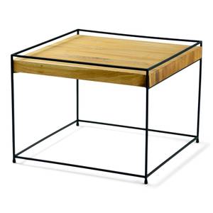 Couchtisch Thin Wood 60 Schwarz Schwarz - Metall - 60 x 46 x 60 cm