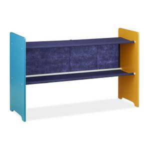 Kinderregal mit Boxen Monster Blau - Orange - Türkis - Holzwerkstoff - Metall - Textil - 93 x 70 x 30 cm