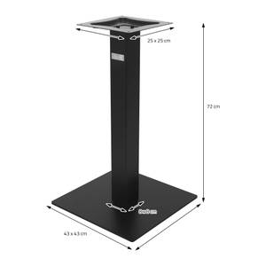 Tischgestell Single Schwarz - Metall - 43 x 72 x 43 cm