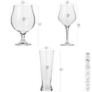 Krosno Brewery Biergläser Set Glas - 9 x 20 x 9 cm