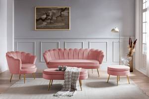 Muschelsofa Nikolaevo Pink - Textil - 180 x 78 x 76 cm