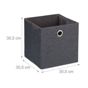 Lot de 2 boîtes de rangement Anthracite - Argenté