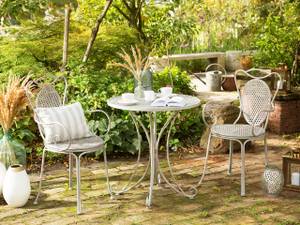 Bistro Set CILENTO 3-tlg Grau - Metall - 71 x 94 x 71 cm