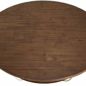 Table basse coque 2 plateaux teck Marron - Bois massif - 120 x 35 x 120 cm