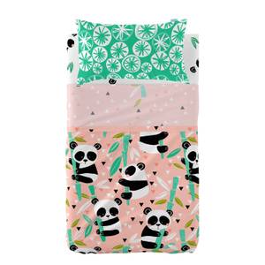 Panda garden Parure drap (2er Set) 180 x 120 cm