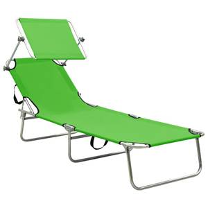 Chaise longue 3005313 Vert - Métal - 58 x 27 x 189 cm