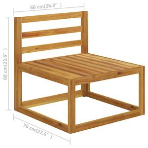 Sofa-Set (2-teilig) 3009261-3 Grau - Massivholz - Holzart/Dekor - 70 x 60 x 70 cm