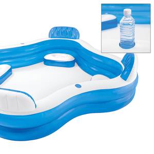 Piscine rectangulaire 229x229x66cm bleue Matière plastique - 229 x 66 x 229 cm