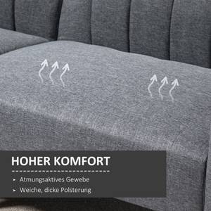 Schlafsofa 839-214GY Grau - Massivholz - 75 x 73 x 173 cm