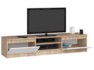 TV-Schrank K160 2T 1S CLP Eiche Sonoma Dekor - Weiß