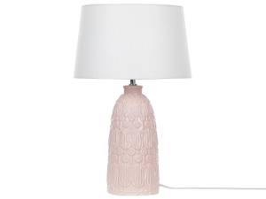 Lampe de table ZARIMA Rose foncé - Blanc - Céramique - 35 x 56 x 35 cm