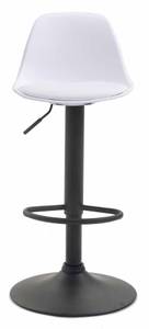 Tabouret de bar Kiel Lot de 2 Blanc - Noir