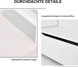 Schuhbank Schuhaufbewahrung Weiß - Holzwerkstoff - 38 x 49 x 86 cm