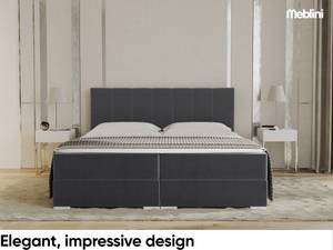 Boxspringbett Chandon Dunkelgrau - Breite: 166 cm - H4