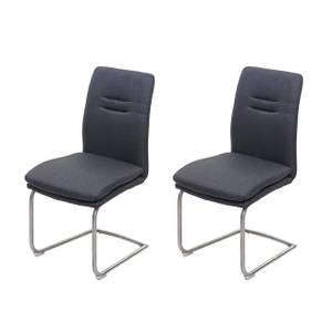 Chaise salle à manger H70 (lot de 2) Anthracite