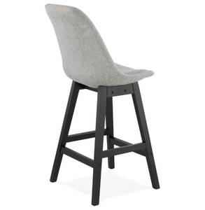 Tabouret De Bar TERESA Noir - Gris - Chêne foncé