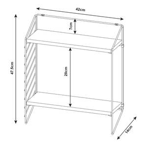 Étagère murale Bømlo Noir