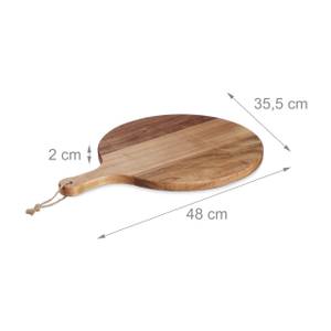 Pizzabrett aus Akazienholz Braun - Holzwerkstoff - 48 x 2 x 36 cm