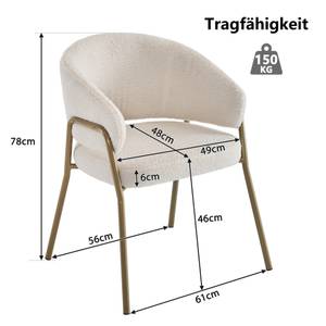 Esszimmerstuhl M1509 Weiß - Holzwerkstoff - 78 x 48 x 49 cm