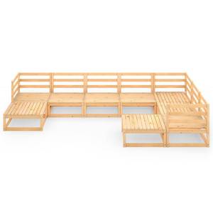 Garten-Lounge-Set (9-teilig) 3009823-1 Braun - Holz