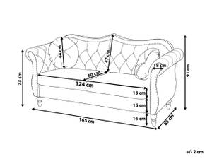 2-Sitzer Sofa SKIEN Schwarz