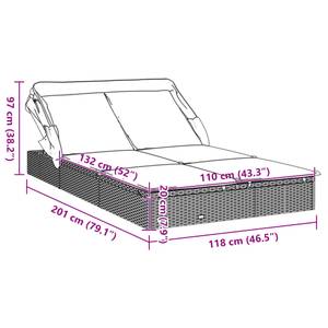 Sonnenliege 3032641 Braun