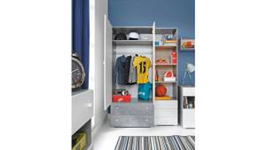 Kinderzimmer-Set Lendon (6-teilig) Grau - Holzwerkstoff - 110 x 190 x 110 cm