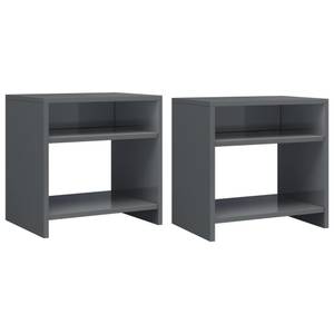 Table de chevet (lot de 2) 297716-2 Gris brillant