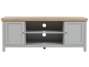 Meuble TV HAMP Gris - Bois manufacturé - 130 x 51 x 39 cm