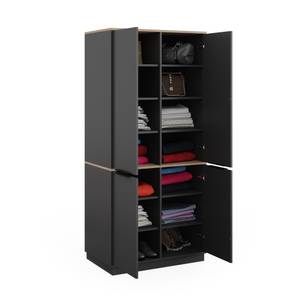 Kleiderschrank Betti 40610 Braun - Grau - Holzwerkstoff - 82 x 179 x 50 cm