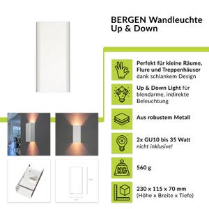 Wandlampe BERGEN Weiß