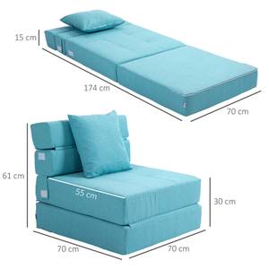 Einzel Schlafsofa 839-027V01BU Blau